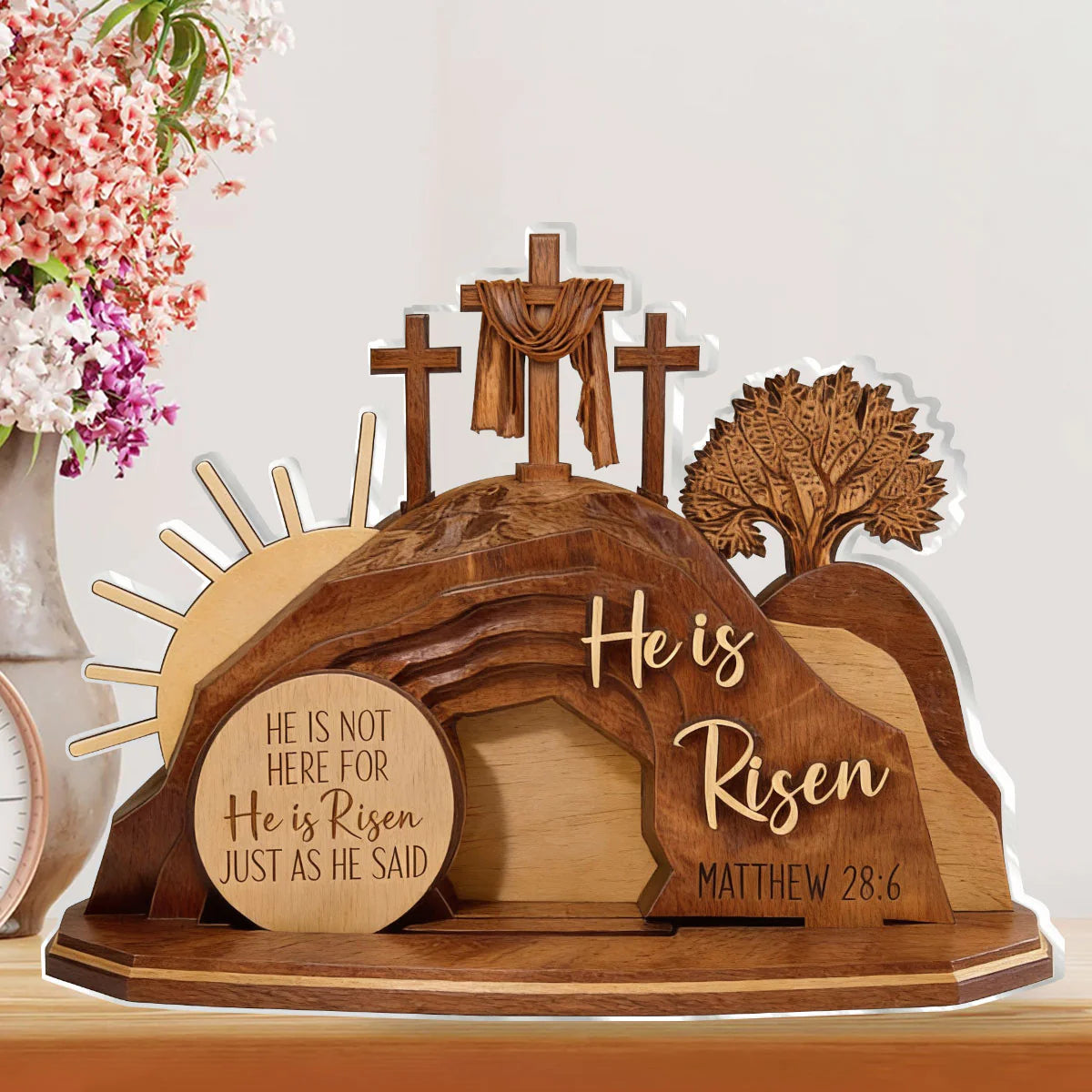 He Is Risen - Personalized Custom Shaped Acrylic Plaque