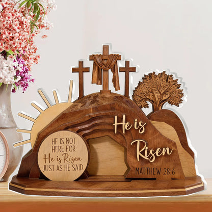 He Is Risen - Personalized Custom Shaped Acrylic Plaque