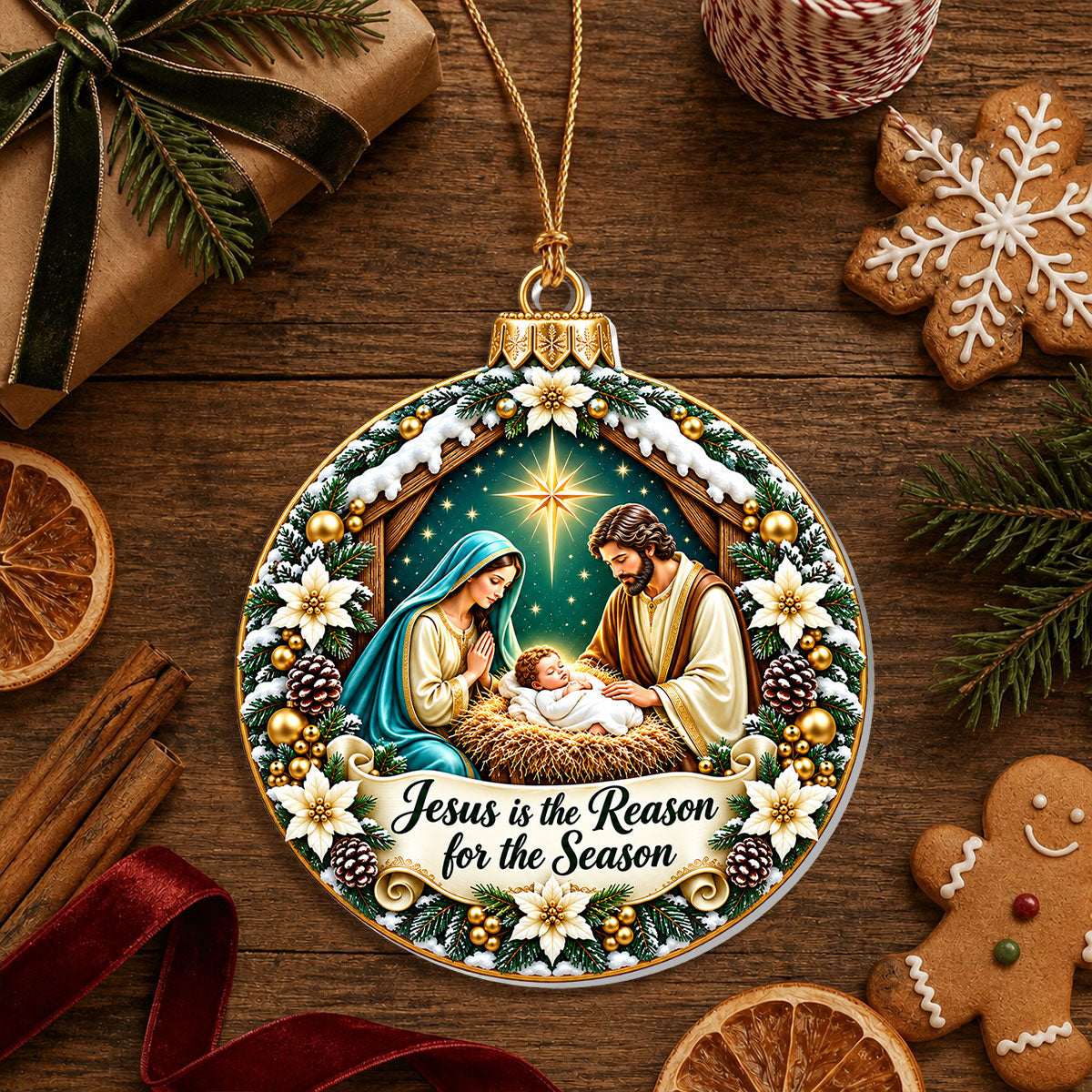 Christ Our Reason, Gift For Family | 1-Layer Acrylic Ornament  111 reviews