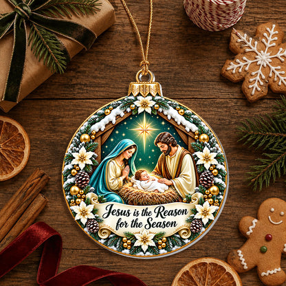 Christ Our Reason, Gift For Family | 1-Layer Acrylic Ornament  111 reviews