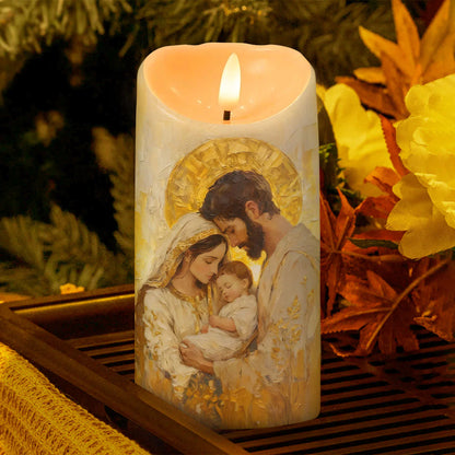 The Light Of The Holy Family - Flameless LED Candle