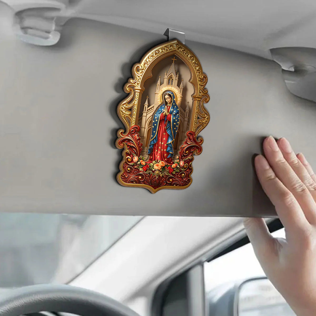 Our Lady Of Guadalupe - Car Visor Clip