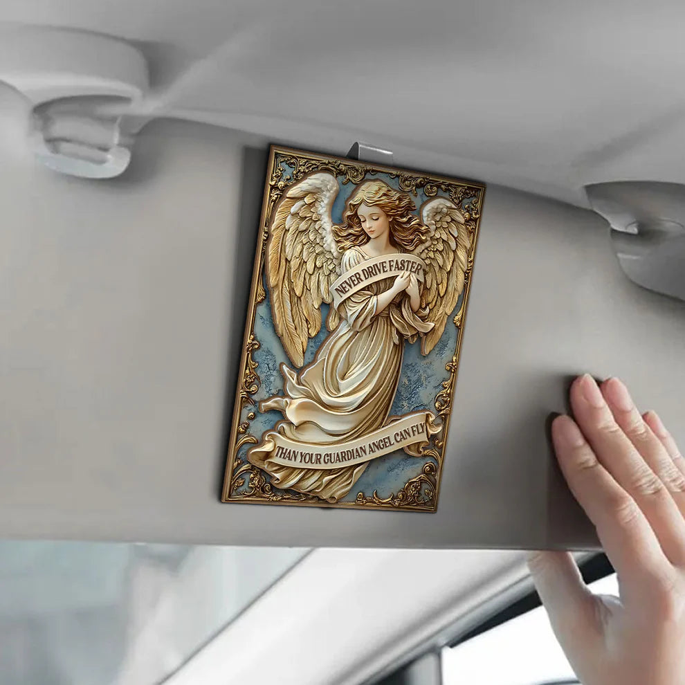 Drive With Faith, Protected By Grace - Car Visor Clip