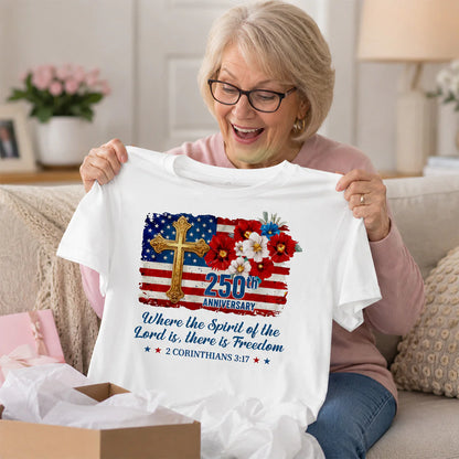 Freedom Christian America 250th Anniversary, Patriotic Christian | 2D Unisex T-shirt
