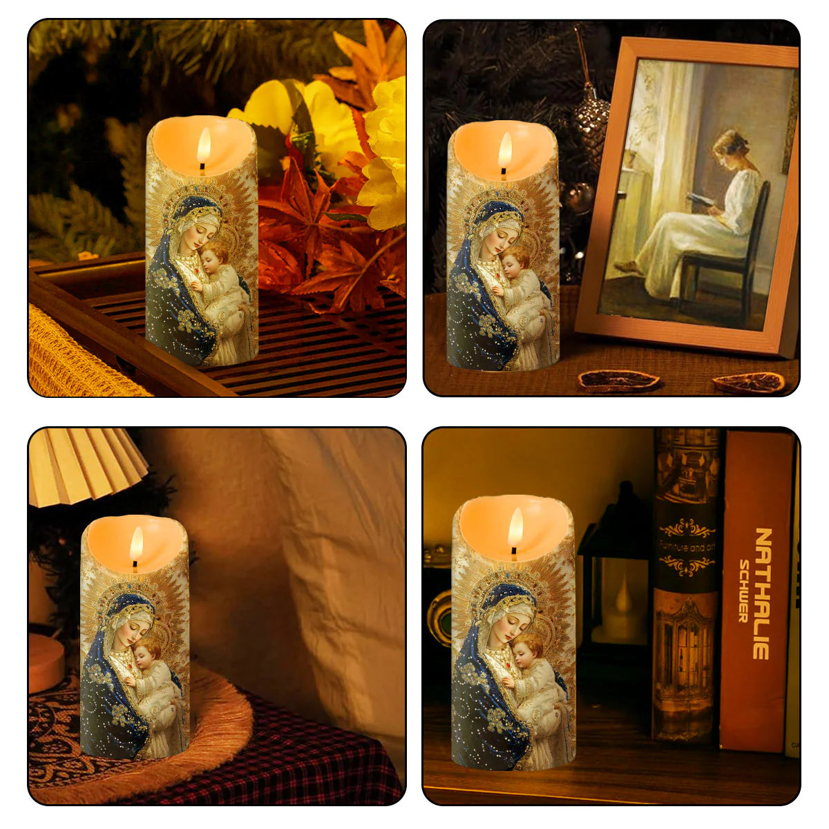 Holy Mother’s Tender Love - Flameless LED Candle