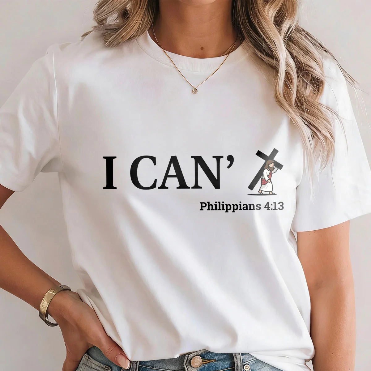 Through Christ I Can, Gift For Family | 2D Unisex T-shirt