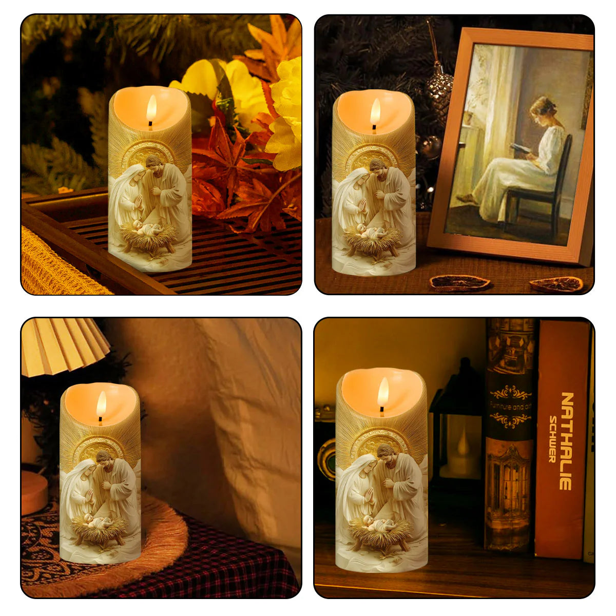 Sacred Nativity Keepsake - Flameless LED Candle