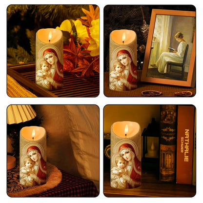 Queen Of Heaven And Child - Flameless LED Candle