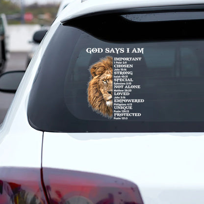 God Says I Am - Sticker
