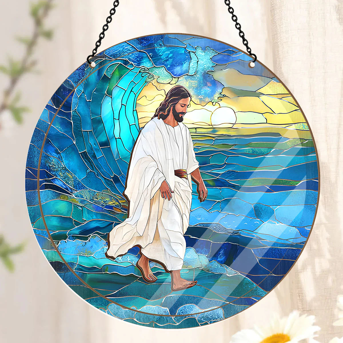 Jesus Walks On Water - Window Hanging Suncatcher