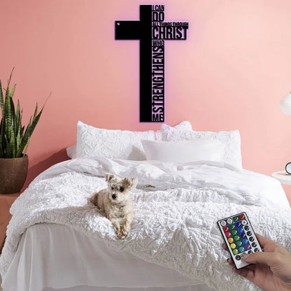 I Can Do All Things Through Christ Who Strengthens Me - Metal Wall Art Sign