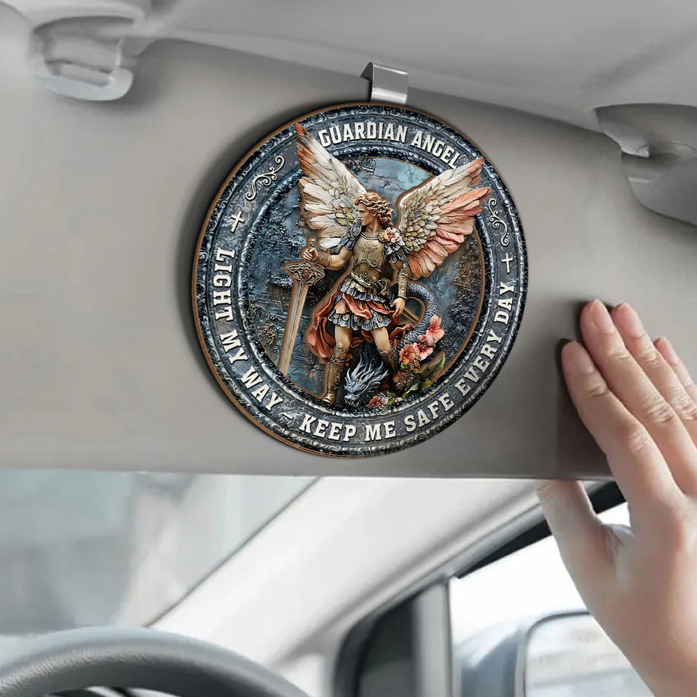 Saint Michael The Heavenly Protector - Car Visor Clip