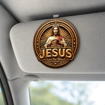 Jesus Take The Wheel, Christian Gift | Car Visor Clip