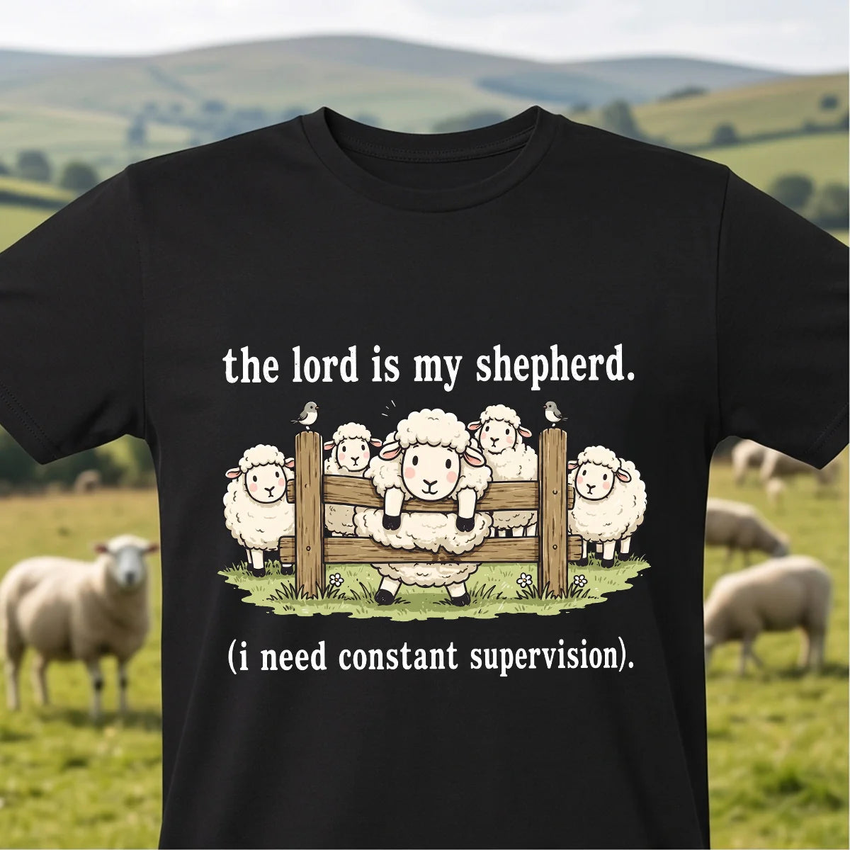 The Lord Is My Shepherd, Gift For Loved One | Personalized 2D Unisex T-shirt