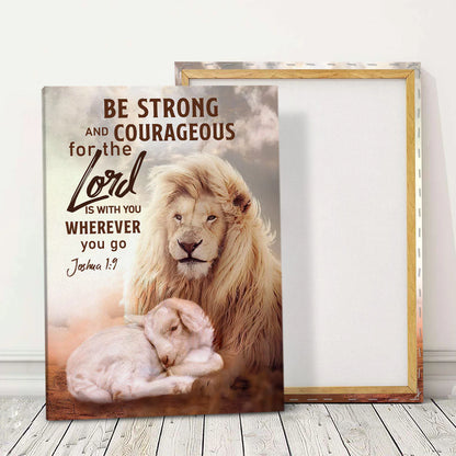Be Strong And Courageous - Personalized Canvas