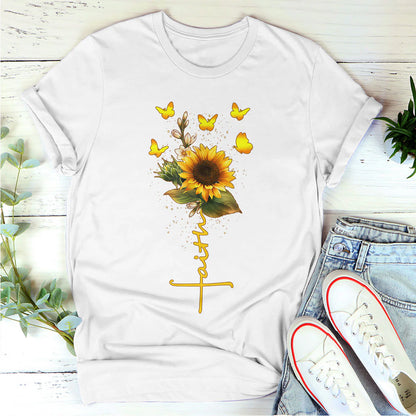 Faith Sunflower | Personalized 2D Unisex T-shirt