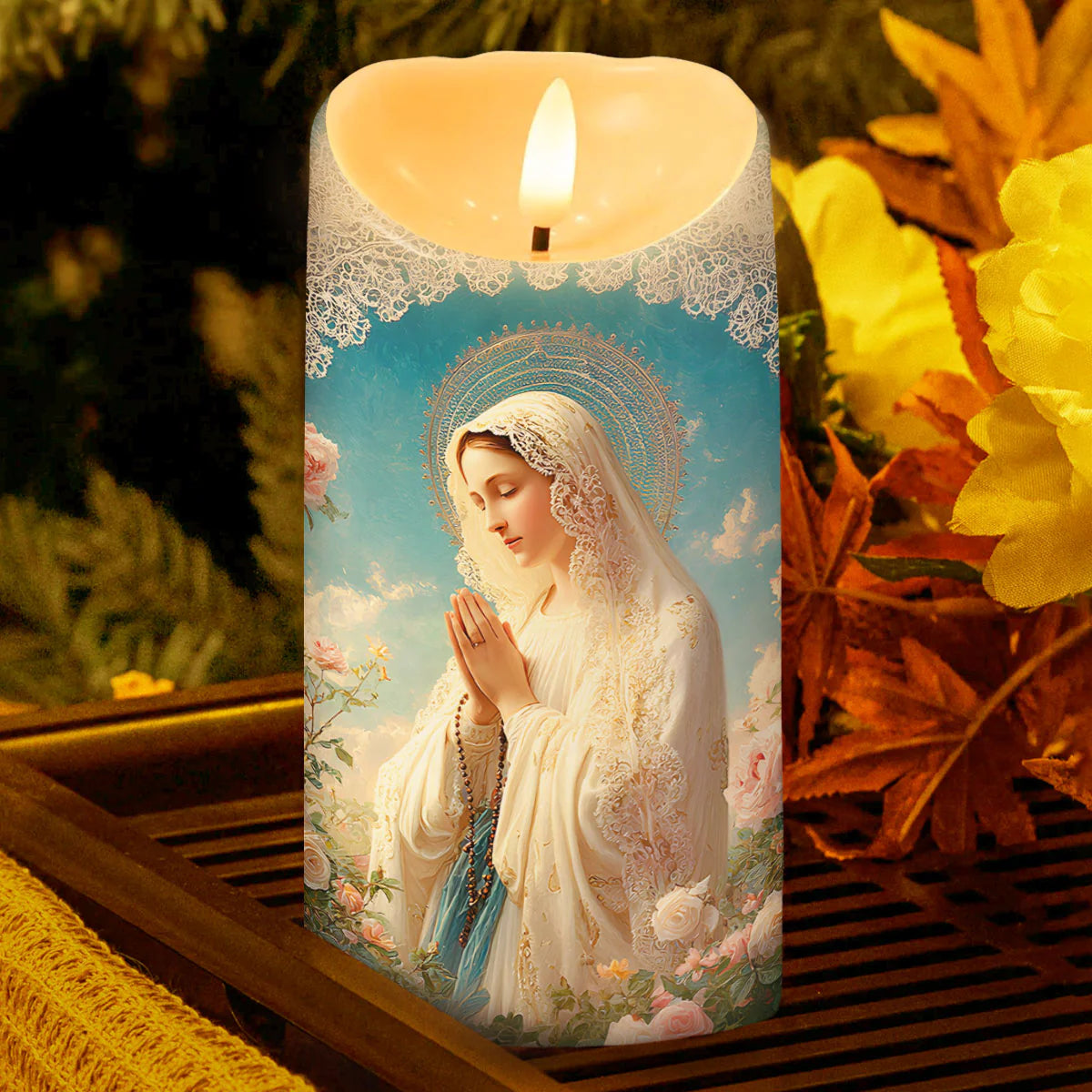 Our Lady Of Grace - Flameless LED Candle