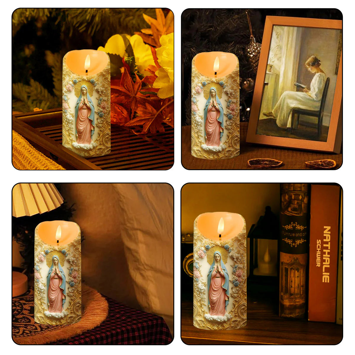 Hail Mary, Full Of Grace - Flameless LED Candle