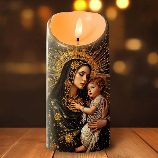 Golden Halo Lullaby - Flameless LED Candle