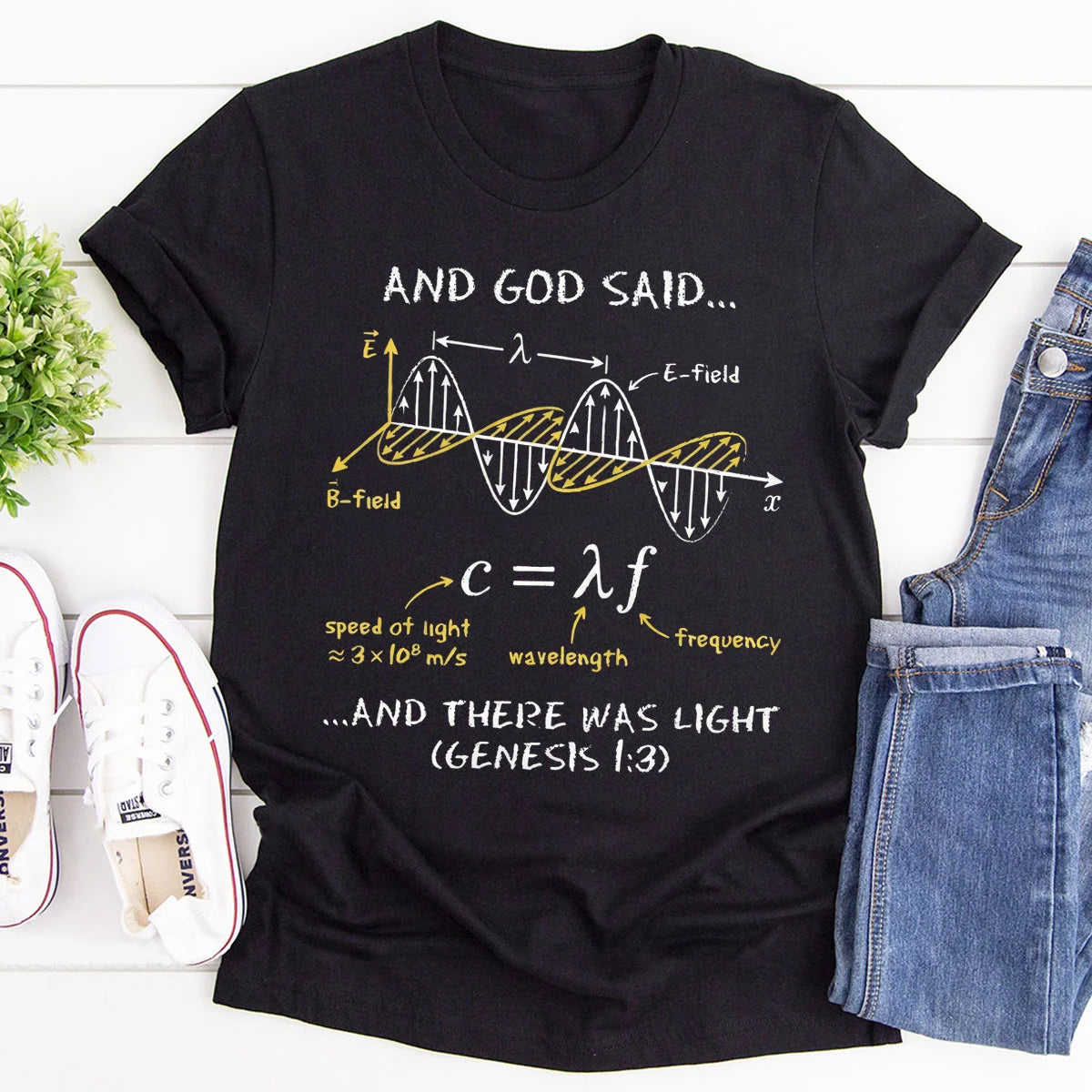 And God Said... And There Was Light, Gift For Christian Self | 2D Unisex T-shirt