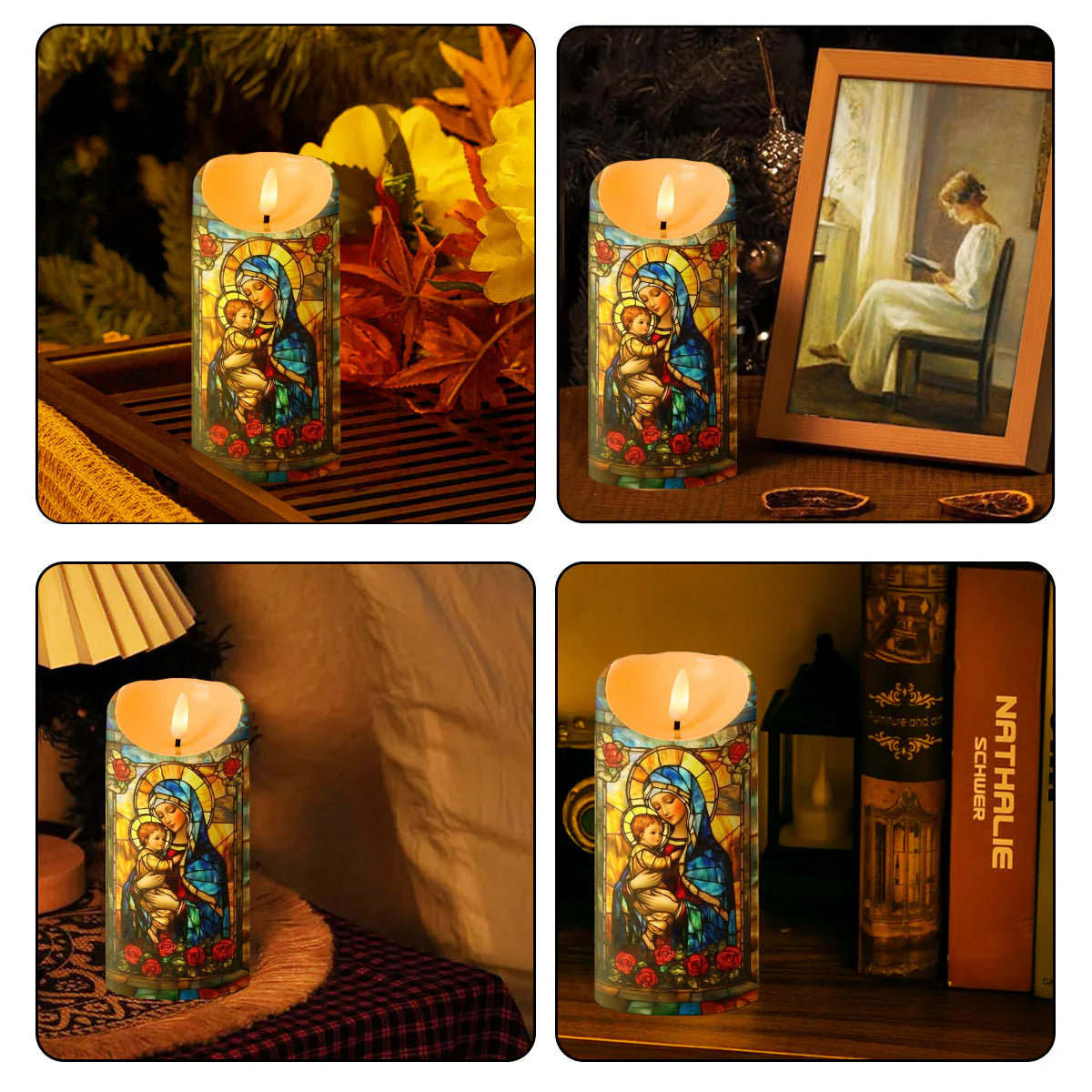 Radiant Madonna And Child - Flameless LED Candle
