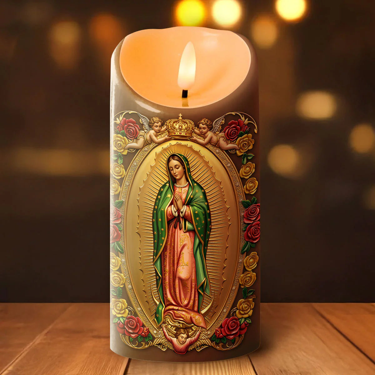 Our Lady Of Guadalupe - Flameless LED Candle