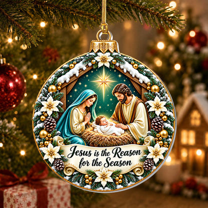 Christ Our Reason, Gift For Family | 1-Layer Acrylic Ornament  111 reviews