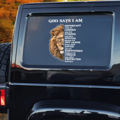 God Says I Am - Sticker