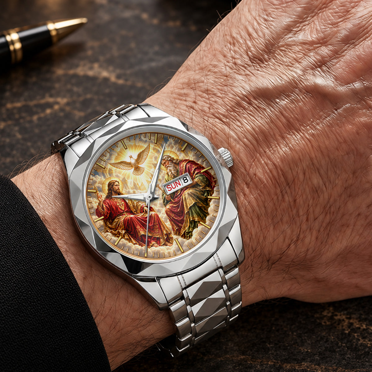 Divine Glory Of The Holy Trinity, Gift For Men - Men's Wrist Watch