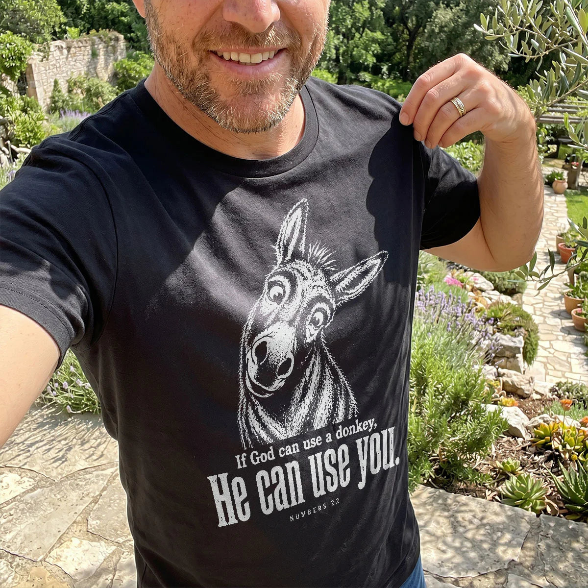 If God Can Use A Donkey Numbers 22, Christian Gift | 2D Unisex T-shirt