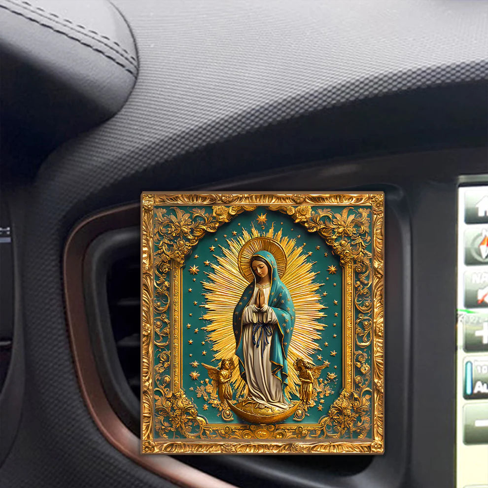 Heavenly Light Of Guadalupe - Car Visor Clip