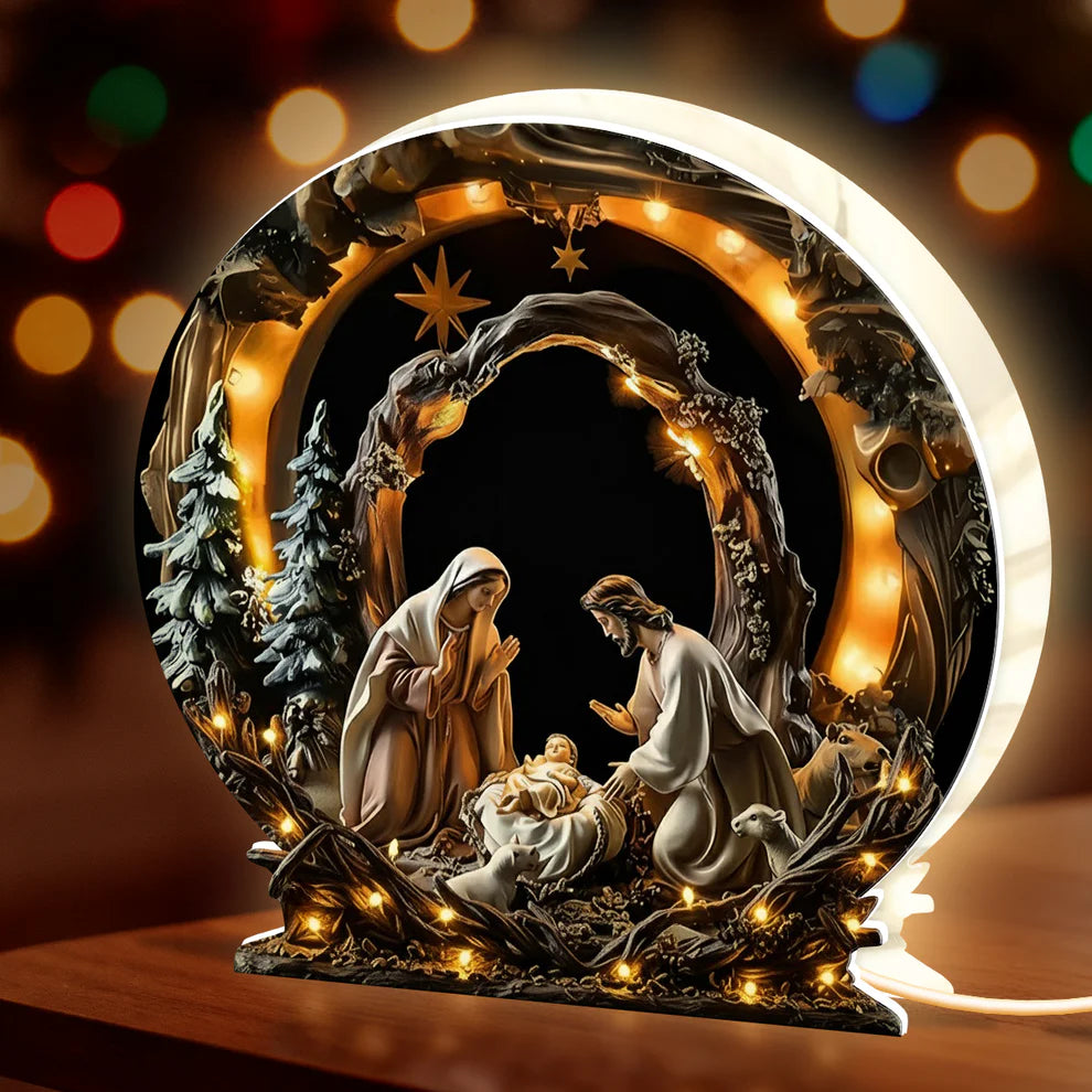 Holy Nativity Scene Christmas - Light Box