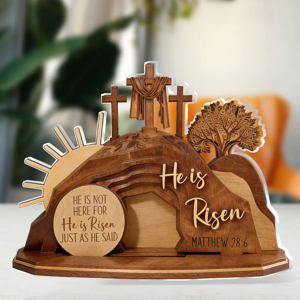 He Is Risen - Personalized Custom Shaped Acrylic Plaque