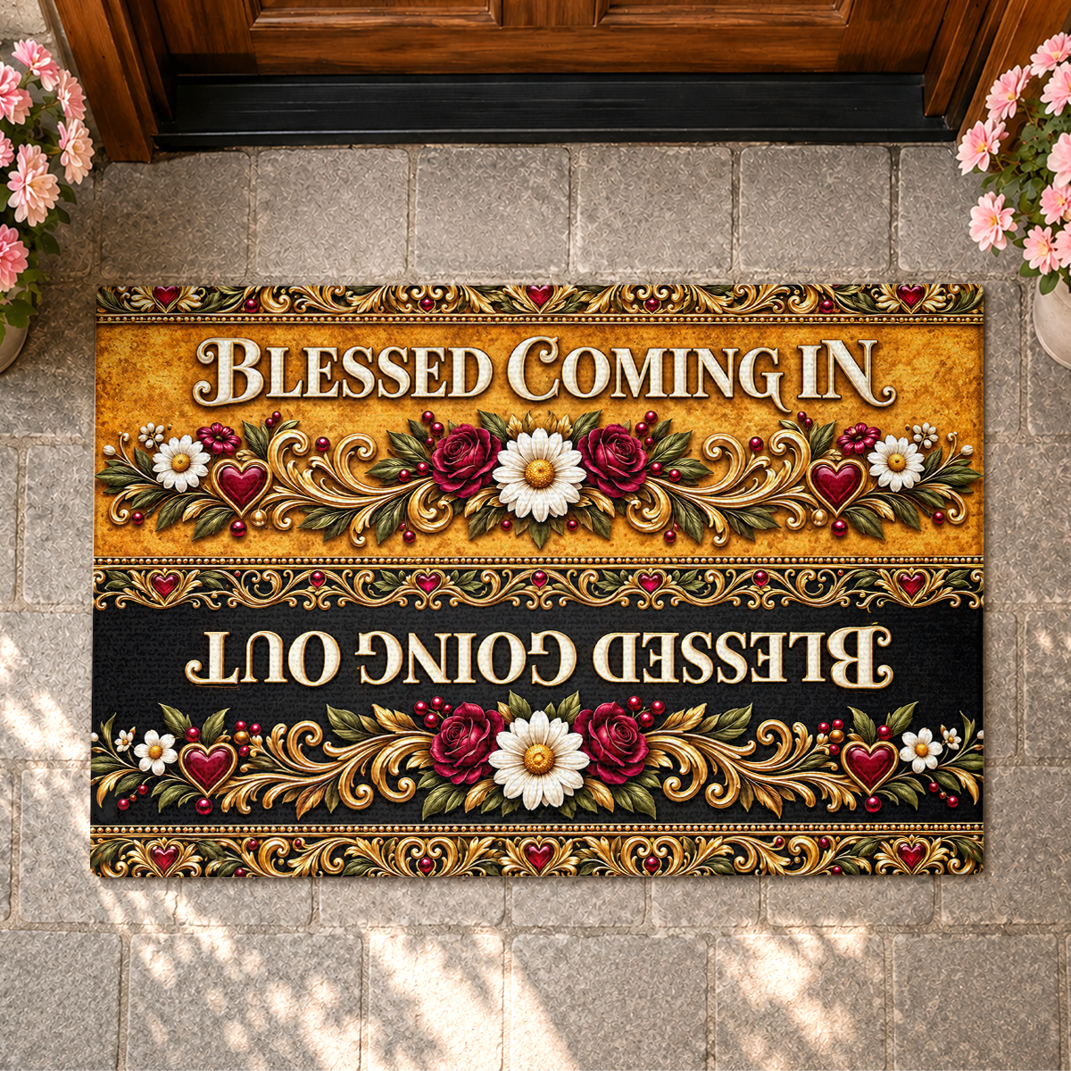 Blessed Coming In And Going Out, Gift For Yourself | Personalized Doormat