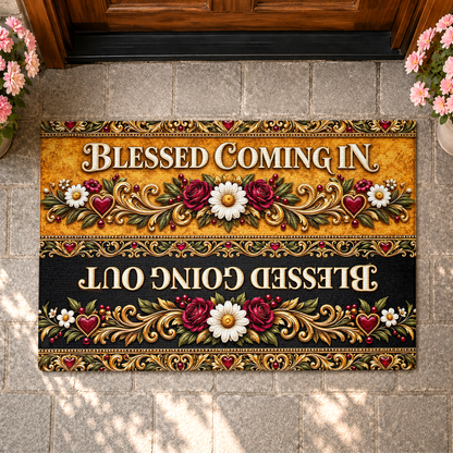 Blessed Coming In And Going Out, Gift For Yourself | Personalized Doormat