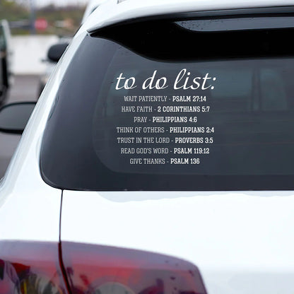 Christian Daily Todo List - Sticker