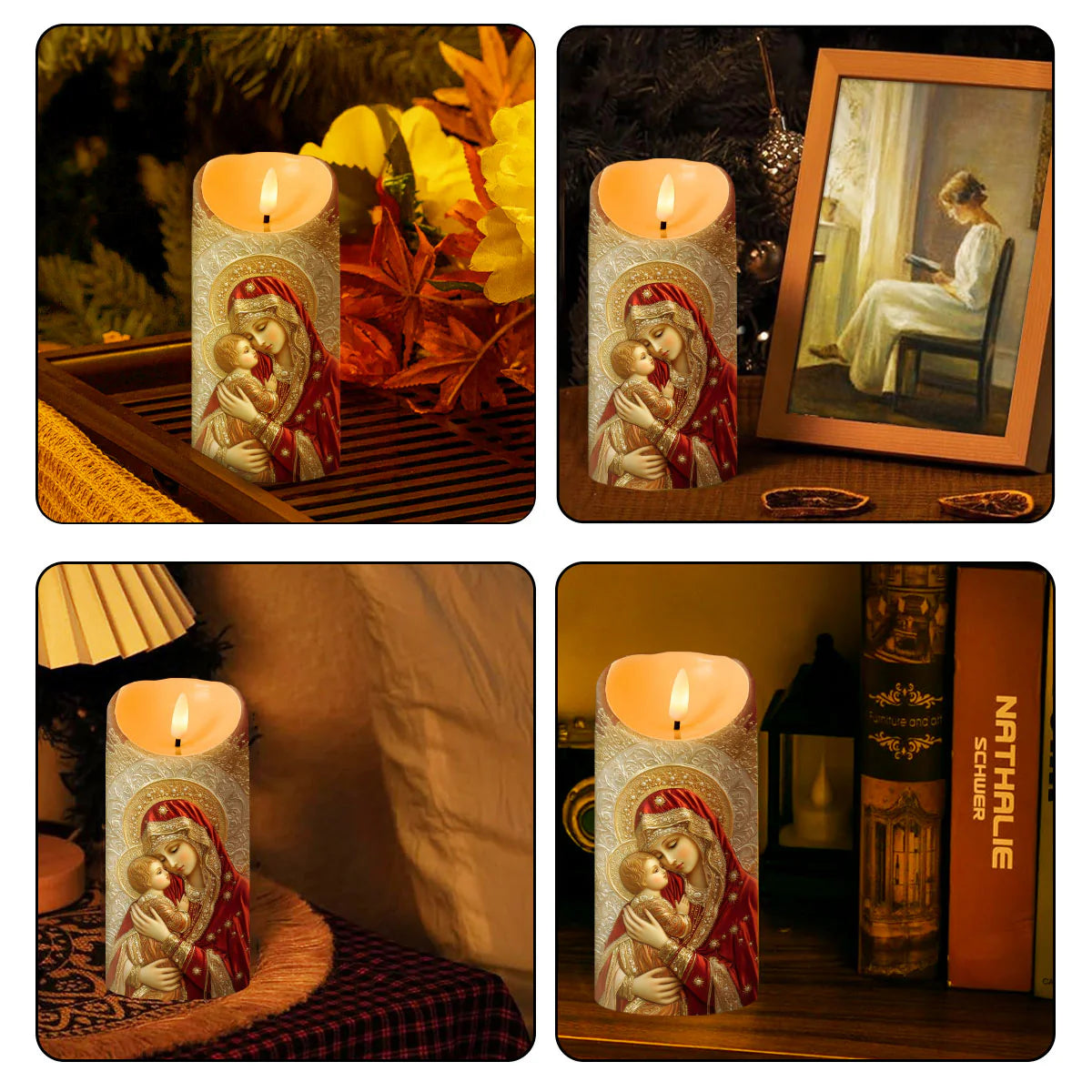 Blessed Mother’s Embrace - Flameless LED Candle