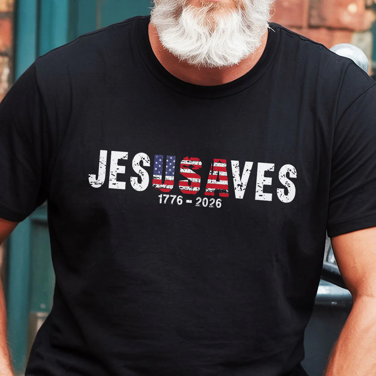 Jesus Saves USA, Patriotic Christian | 2D Unisex T-shirt