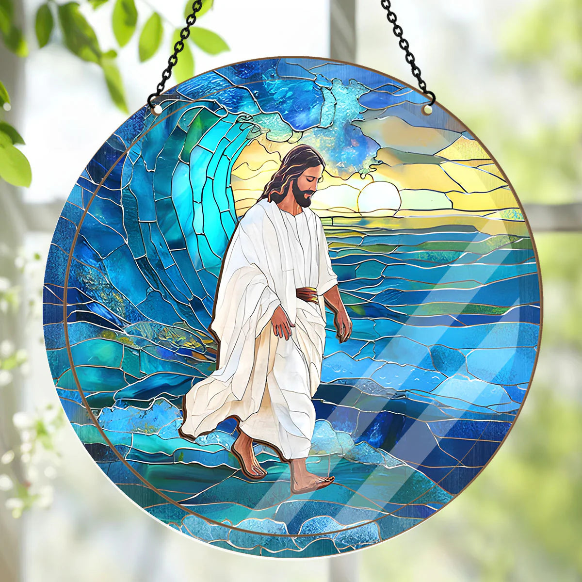 Jesus Walks On Water - Window Hanging Suncatcher