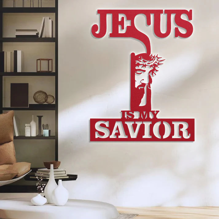 Jesus Is My Savior - Metal Wall Art Sign