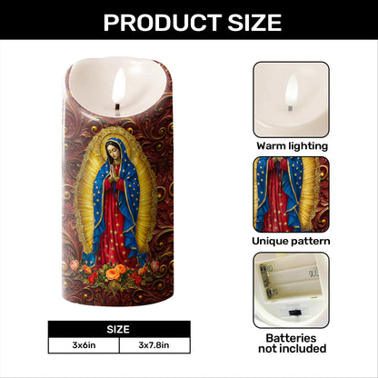 Our Lady Of Guadalupe - Flameless LED Candle