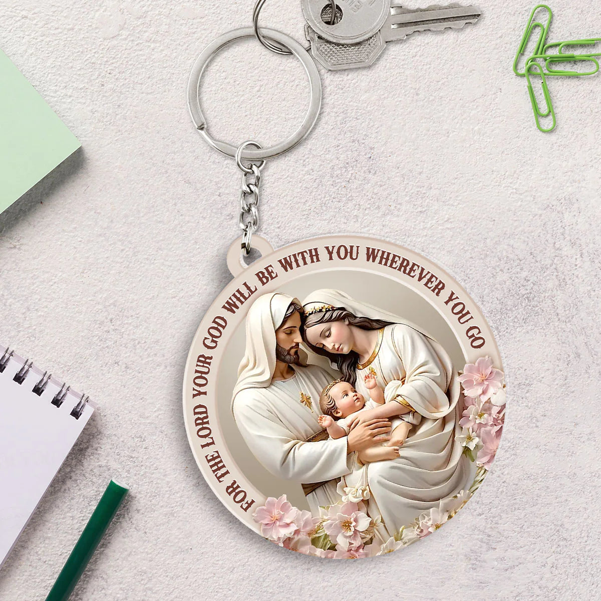 God Is With You Wherever You Go - Acrylic Keychain