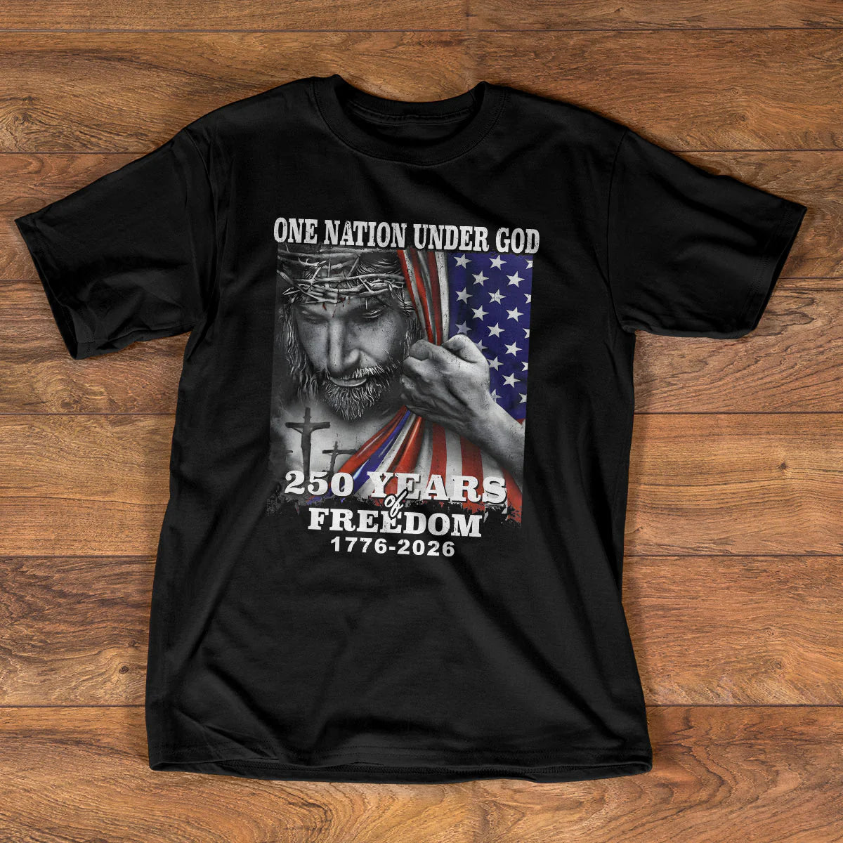 One Nation Under God, Patriotic Christian | 2D Unisex T-shirt