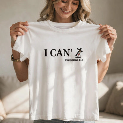 Through Christ I Can, Gift For Family | 2D Unisex T-shirt