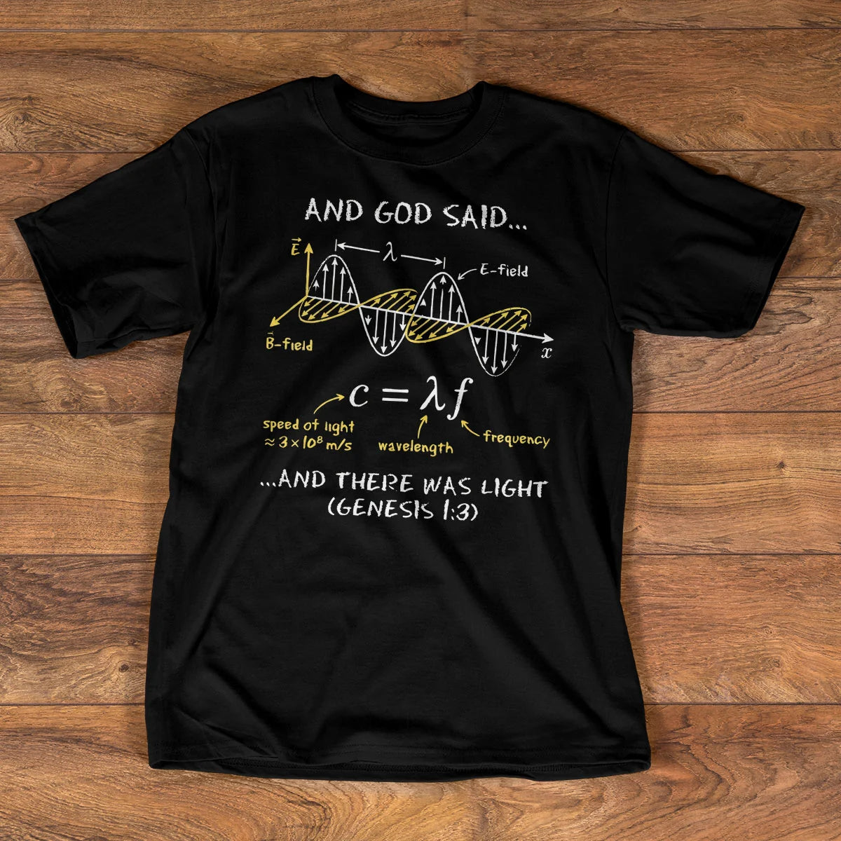 And God Said... And There Was Light, Gift For Christian Self | 2D Unisex T-shirt
