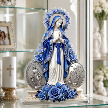 Our Lady Of Sapphire Grace, Catholic Gift | Custom Shaped Acrylic Plaque