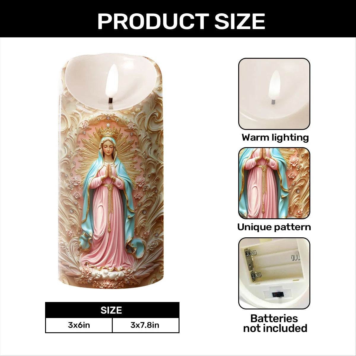 Golden Grace - Flameless LED Candle