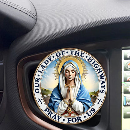 Our Lady Of The Highways - Car Visor Clip
