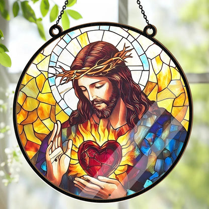 Sacred Heart Of Jesus - Window Hanging Suncatcher