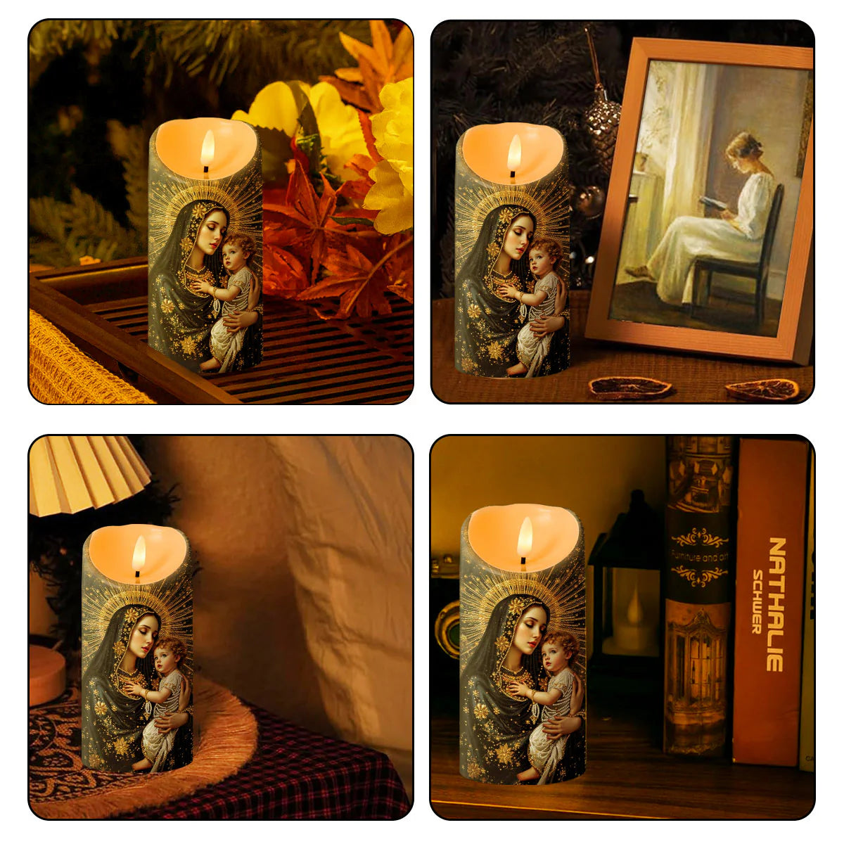 Golden Halo Lullaby - Flameless LED Candle